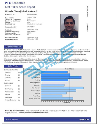 Student Result of Deep PTE