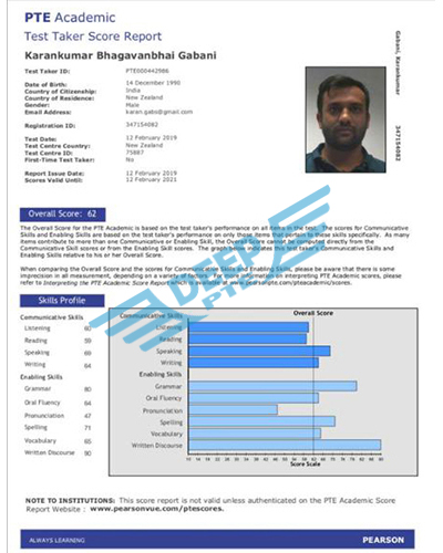 Student Result of Deep PTE