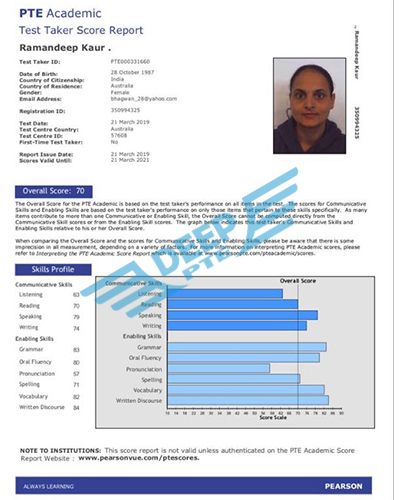 Student Result of Deep PTE