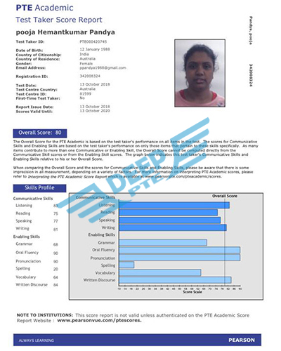 Student Result of Deep PTE