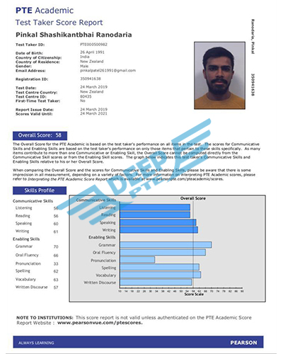 Student Result of Deep PTE